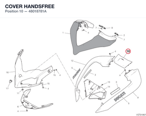 COVER HANDSFREE 48018781A diagram position