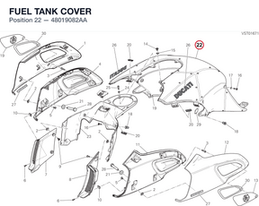FUEL TANK COVER 48019082AA diagram position