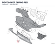 RIGHT LOWER FAIRING RED 48019261BT diagram position