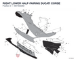 RIGHT LOWER HALF-FAIRING DUCATI CORSE 48019262BD diagram position