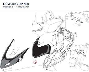 COWLING UPPER 48019481AD diagram position