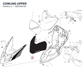 COWLING UPPER 48019481AF diagram position