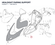 HEALDIGHT FAIRING SUPPORT 48019501A diagram position