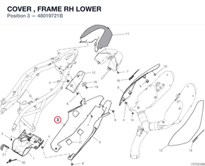 COVER , FRAME RH LOWER 48019721B diagram position