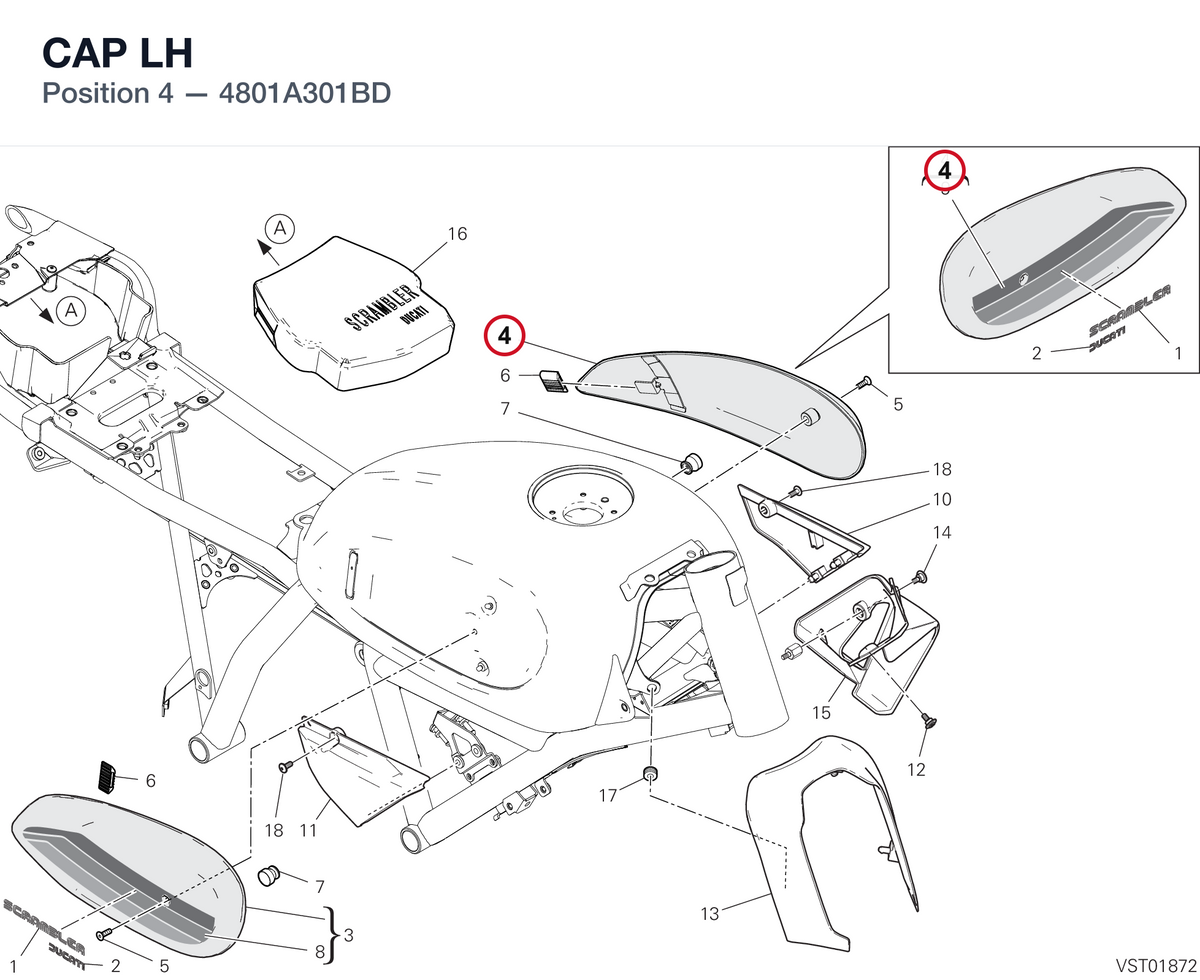 CAP LH 4801A301BD diagram position