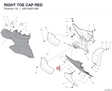 RIGHT TOE CAP RED 4801A651AM diagram position