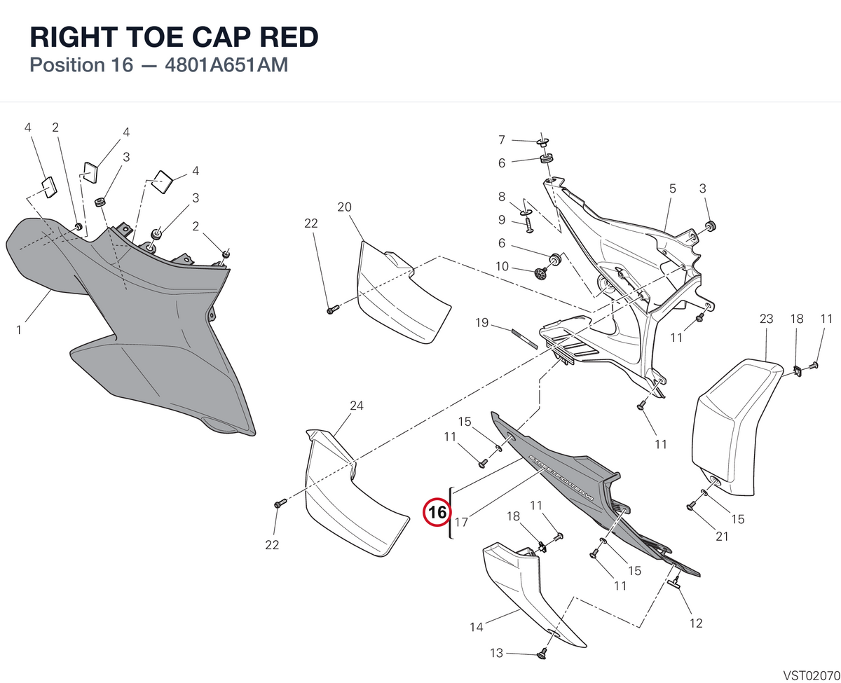RIGHT TOE CAP RED 4801A651AM diagram position