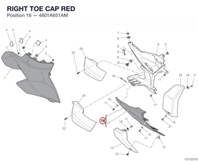 RIGHT TOE CAP RED 4801A651AM diagram position