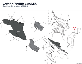 CAP RH WATER COOLER 4801A691BA diagram position