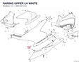 FAIRING UPPER LH WHITE 4801A871AC diagram position