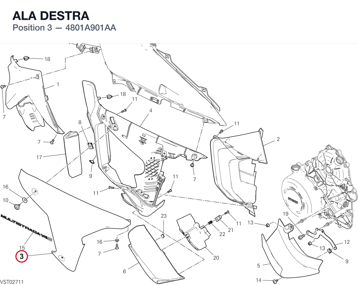 ALA DESTRA 4801A901AA diagram position