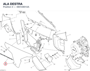 ALA DESTRA 4801A901AA diagram position