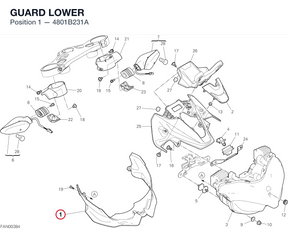 GUARD LOWER 4801B231A diagram position