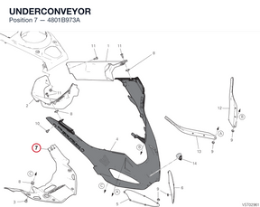 UNDERCONVEYOR 4801B973A diagram position