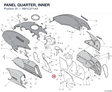 PANEL QUARTER, INNER 4801C211AA diagram position