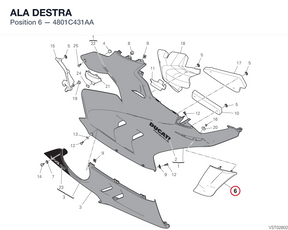 ALA DESTRA 4801C431AA diagram position