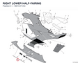 RIGHT LOWER HALF-FAIRING 4801C471AC diagram position