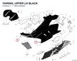 FAIRING, UPPER LH BLACK 4801C502AD diagram position