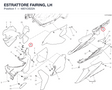 ESTRATTORE FAIRING, LH 4801C622A diagram position