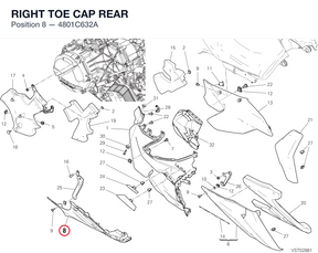 RIGHT TOE CAP REAR 4801C632A diagram position