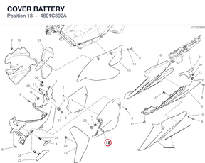 COVER BATTERY 4801C892A diagram position