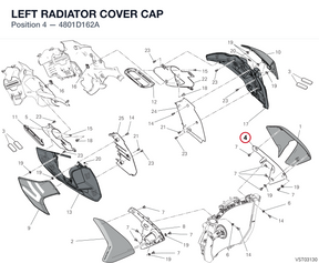 LEFT RADIATOR COVER CAP 4801D162A diagram position