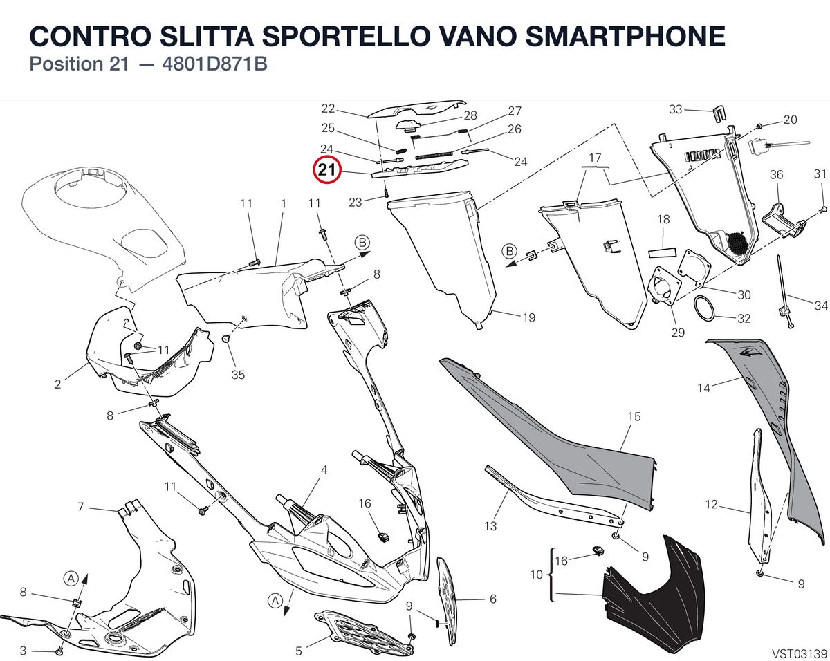 CONTRO SLITTA SPORTELLO VANO SMARTPHONE 4801D871B diagram position