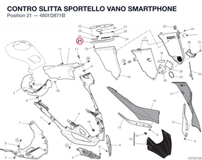 CONTRO SLITTA SPORTELLO VANO SMARTPHONE 4801D871B diagram position