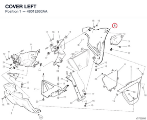 COVER LEFT 4801E663AA diagram position