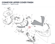 CONVEYOR UPPER COVER FINISH 4801F131AA diagram position