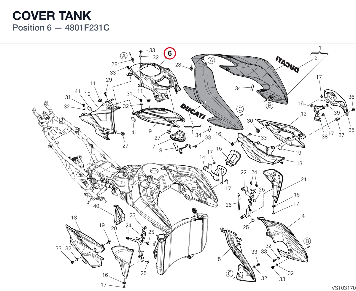COVER TANK 4801F231C diagram position