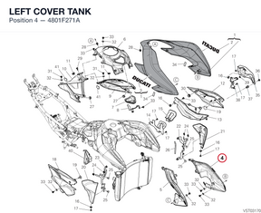 LEFT COVER TANK 4801F271A diagram position
