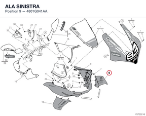 ALA SINISTRA 4801G041AA diagram position