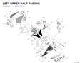 LEFT UPPER HALF-FAIRING 4801I721AA diagram position