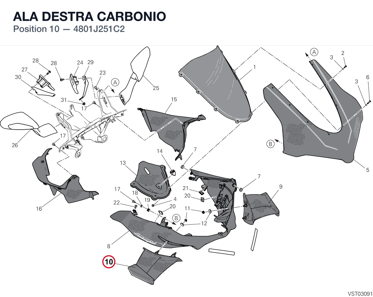 ALA DESTRA CARBONIO