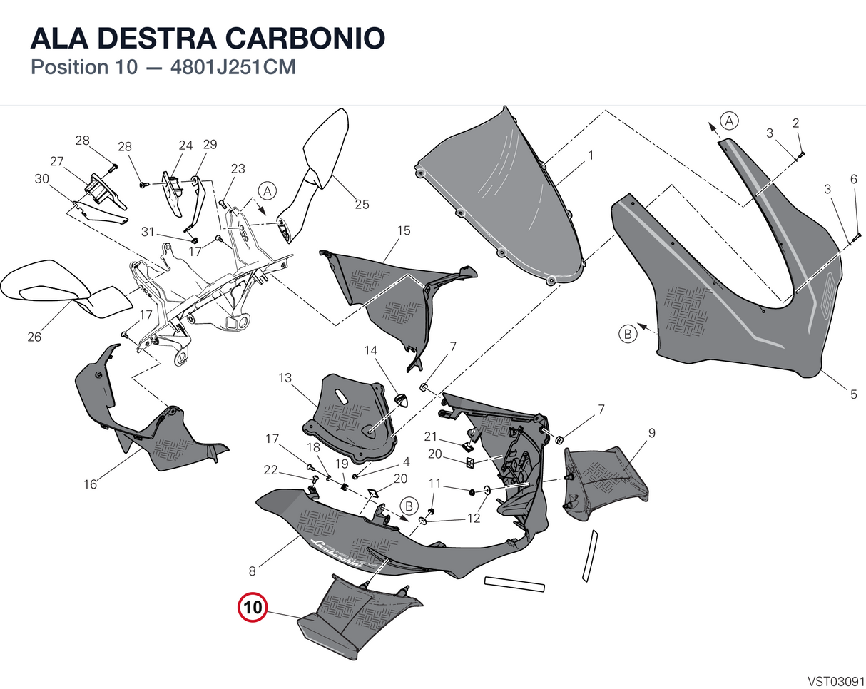ALA DESTRA CARBONIO