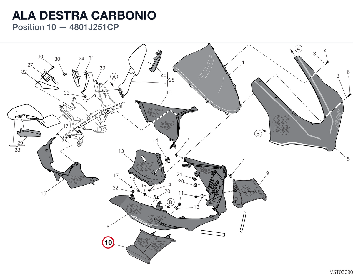 ALA DESTRA CARBONIO