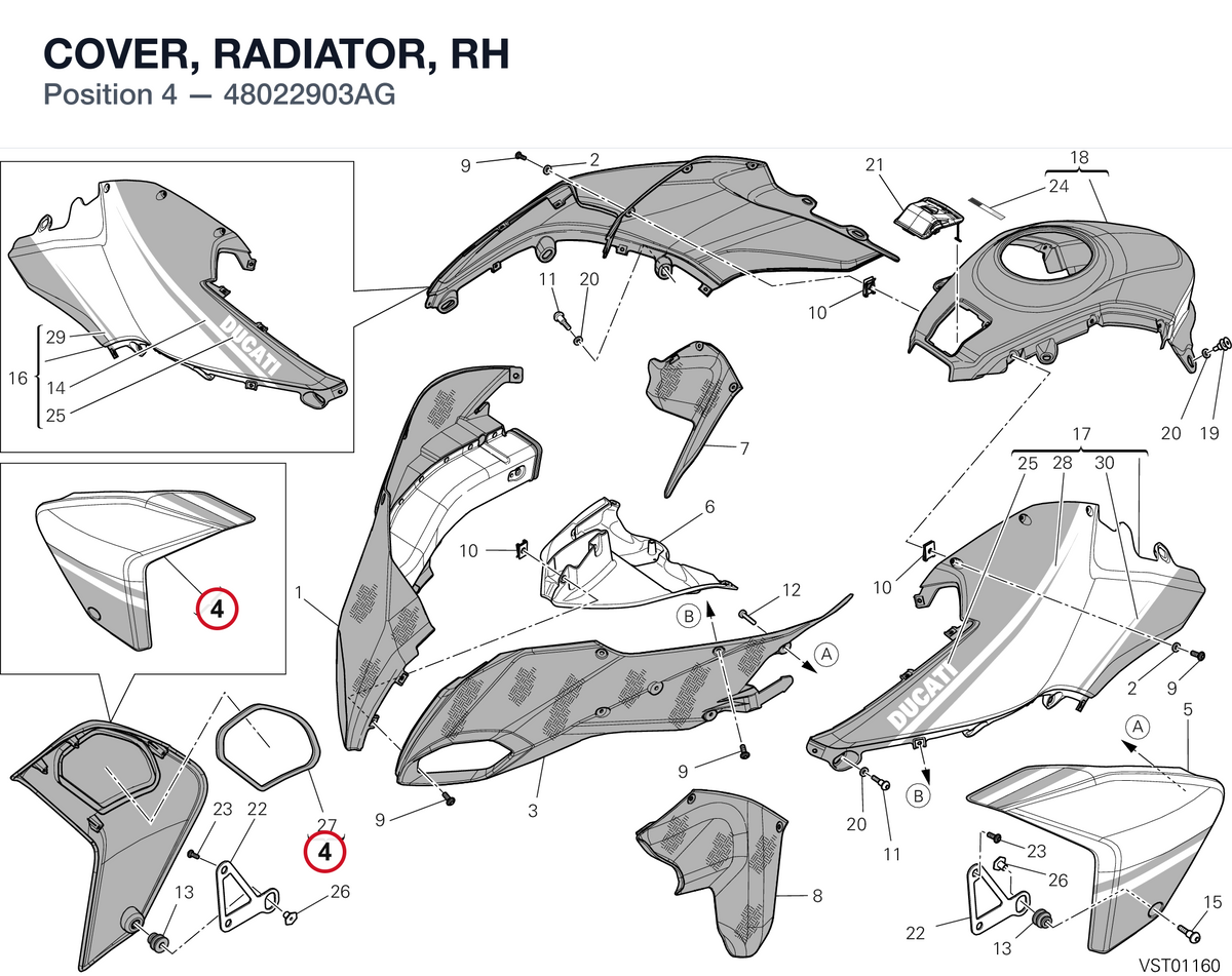 COVER, RADIATOR, RH 48022903AG diagram position