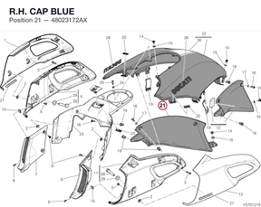 R.H. CAP BLUE 48023172AX diagram position