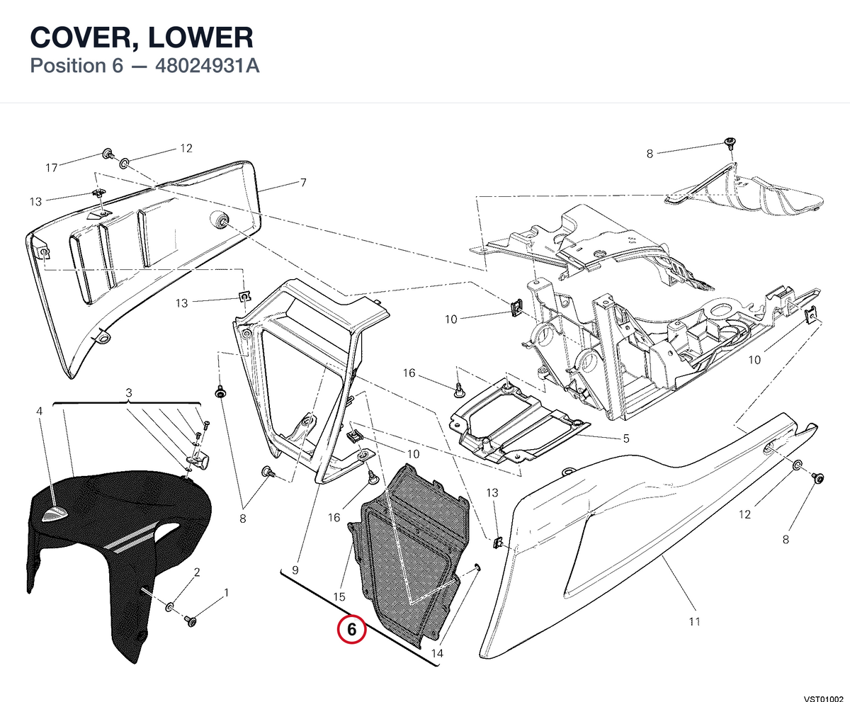 COVER, LOWER 48024931A diagram position