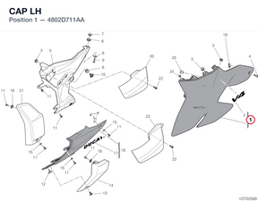 CAP LH 4802D711AA diagram position