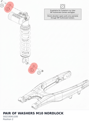 Diagram preview: PAIR OF WASHERS M10 NORDLOCK (50233041100)
