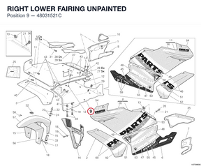 RIGHT LOWER FAIRING UNPAINTED