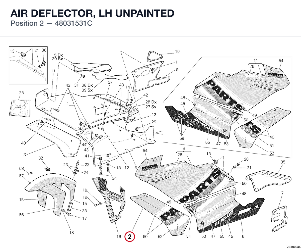 AIR DEFLECTOR, LH UNPAINTED