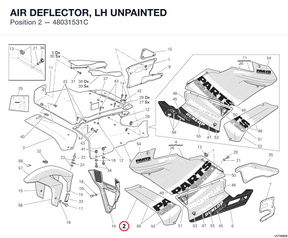 AIR DEFLECTOR, LH UNPAINTED