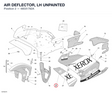AIR DEFLECTOR, LH UNPAINTED 48031782A diagram position