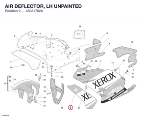 AIR DEFLECTOR, LH UNPAINTED 48031782A diagram position