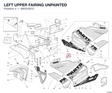 LEFT UPPER FAIRING UNPAINTED 48031821C diagram position
