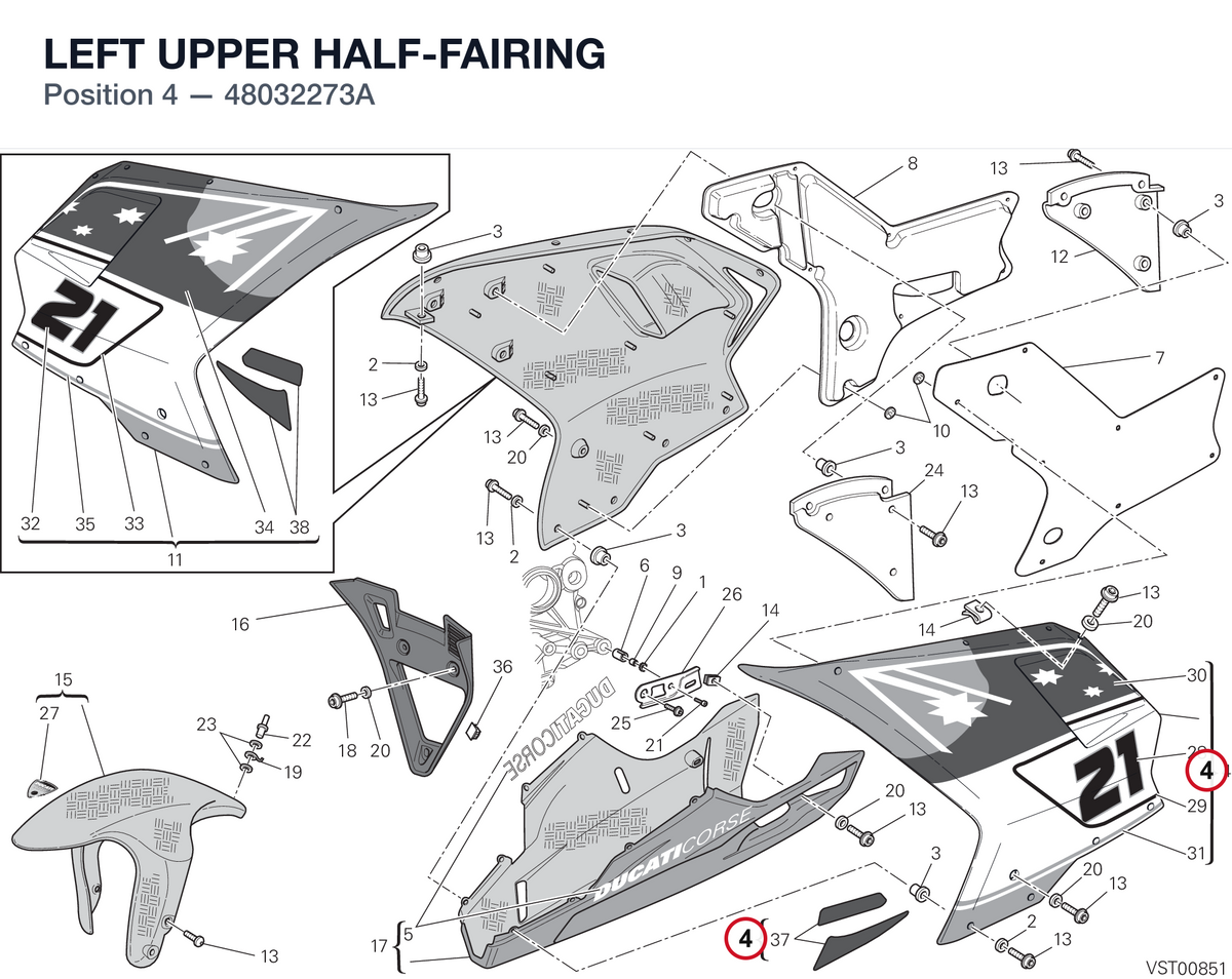 LEFT UPPER HALF-FAIRING