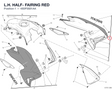 L.H. HALF- FAIRING RED 480P5681AA diagram position